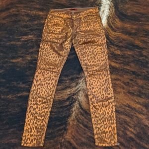7 For All Mankind Leopard Skinny Jean